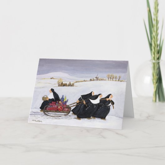 Cartes Pour Fêtes Annuelles Tobogganing 2 (Devant)