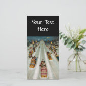 Cartes Pour Fêtes Annuelles Toboggans La nuit d'hiver (Debout devant)