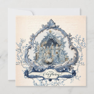 Cartes Pour Fêtes Annuelles Toile française   Nativité Chinoiserie