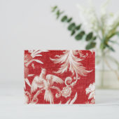 Cartes Pour Fêtes Annuelles Toile rouge de Noël (Debout devant)