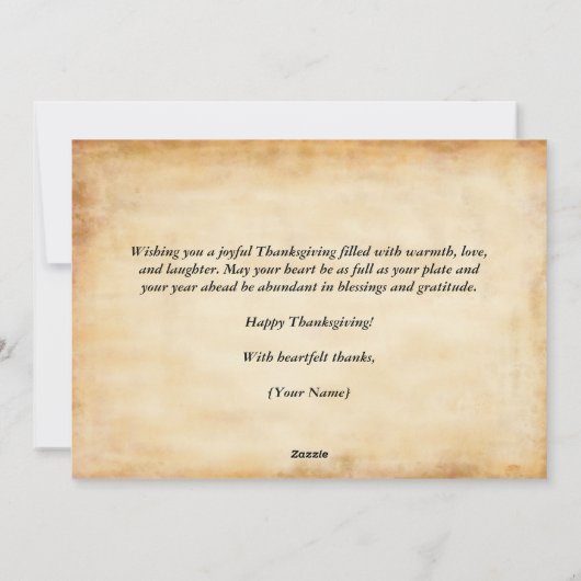 Cartes Pour Fêtes Annuelles Toiles de fond de citrouilles et feuilles d'automn (Dos)