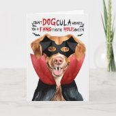 Cartes Pour Fêtes Annuelles Toller Retriever Chien Drôle nombre DOGcula Hallow (Devant)