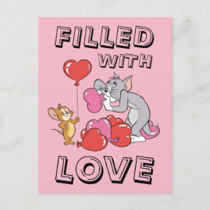 Cartes Pour Fêtes Annuelles Tom & Jerry Inflate Valentine Heart Ballons
