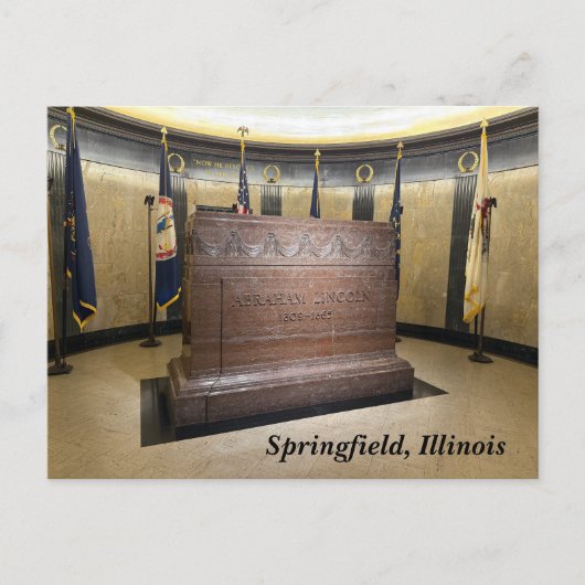 Cartes Pour Fêtes Annuelles Tombe Lincoln à Springfield Illinois (Devant)
