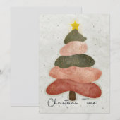 Cartes Pour Fêtes Annuelles Tons doux – Design festif élégant  (Devant / Derrière)