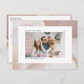 Cartes Pour Fêtes Annuelles Tons mauve et Parties scintillant Accents Photo No (Devant / Derrière)