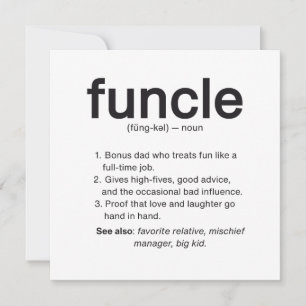 Cartes Pour Fêtes Annuelles Tonton amusant