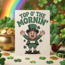 Top O The Mornin Fête Irlandaise Chanceuse Art