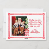 Cartes Pour Fêtes Annuelles Topiaire en chinoiserie rouge et blanc (Dos)