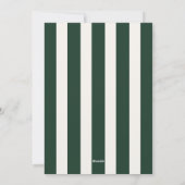 Cartes Pour Fêtes Annuelles Topiaire grandmillennial vert rayé pour les Fêtes (Dos)