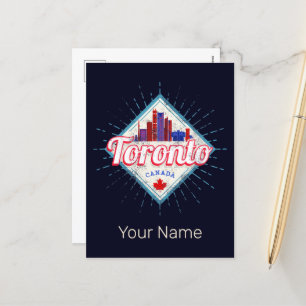 Cartes Pour Fêtes Annuelles Toronto Skyline Ontario Retro Canada Vintage
