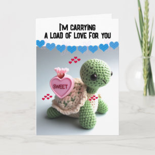Cartes Pour Fêtes Annuelles Tortue Amour Joyeuse Saint-Valentin