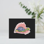 Cartes Pour Fêtes Annuelles tortue des coeurs (Debout devant)