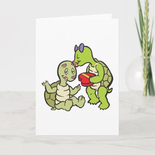 Cartes Pour Fêtes Annuelles tortue des valentines (Devant)