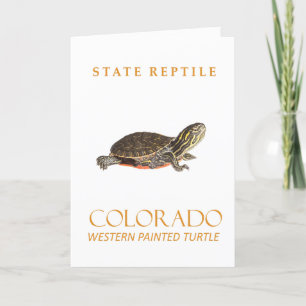 Cartes Pour Fêtes Annuelles Tortue peinte de l'Ouest bébé du territoire du Col