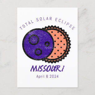 Cartes Pour Fêtes Annuelles Total Éclipse Solaire Missouri