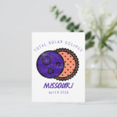 Cartes Pour Fêtes Annuelles Total Éclipse Solaire Missouri (Debout devant)