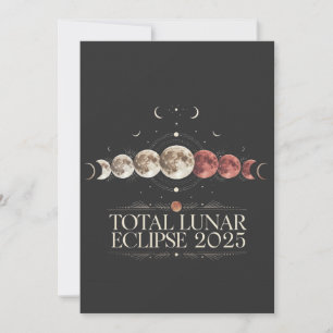 Cartes Pour Fêtes Annuelles Total Lunar Eclipse 2025 Astronomie Nord-Ouest des