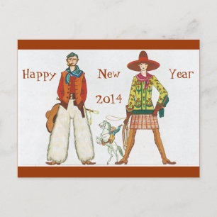 Cartes Pour Fêtes Annuelles Touch of Old West New Year