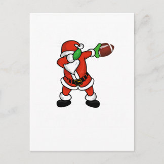 Cartes Pour Fêtes Annuelles Touchdown tamponnant du football de Noël du père