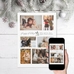 Cartes Pour Fêtes Annuelles Touche de Holly Minimal Photo Collage Happy<br><div class="desc">6 zones photo dans différentes orientations; blanc "cadre" peut être changée en n'importe quelle couleur dans l'éditeur; plus ou mettre à l'échelle sainte accent pour convenir à votre texte et photos. Ajoutez un message au dos ou plusieurs photos si vous le souhaitez. "Joyeuses fêtes" Graphique peut être supprimé dans l'éditeur...</div>