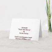 Cartes Pour Fêtes Annuelles "Tough Tiger Bailey" (Dos)