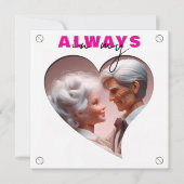 Cartes Pour Fêtes Annuelles Toujours dans mon coeur Saint Valentin (Devant)