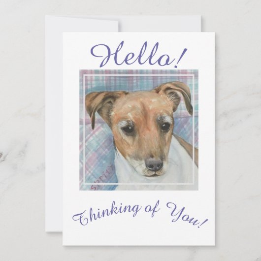 Cartes Pour Fêtes Annuelles Toujours penser à vous Terrier Chiot (Devant)