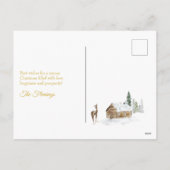 Cartes Pour Fêtes Annuelles Toujours vert - Forêt hivernale de Noël Photo (Dos)