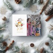 Cartes Pour Fêtes Annuelles Toujours vert - Forêt hivernale de Noël Photo