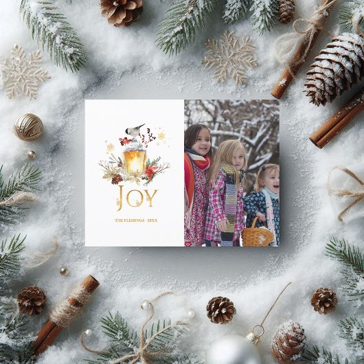 Cartes Pour Fêtes Annuelles Toujours vert - Forêt hivernale de Noël Photo