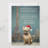 Cartes Pour Fêtes Annuelles Tour Eiffel de Noël (Devant)