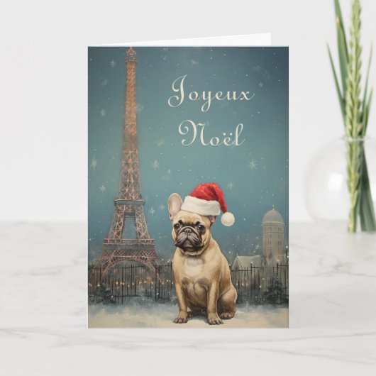 Cartes Pour Fêtes Annuelles Tour Eiffel de Noël (Devant)