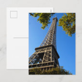 Cartes Pour Fêtes Annuelles Tour Eiffel de Paris en France (Devant / Derrière)