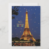 Cartes Pour Fêtes Annuelles Tour Eiffel Noël (Devant)