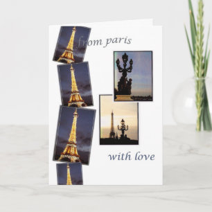 Cartes Pour Fêtes Annuelles Tour Eiffel Paris je t'aime Valentine