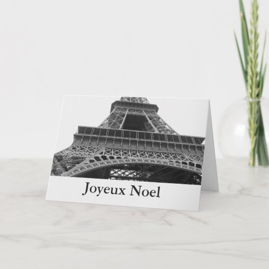Cartes Pour Fêtes Annuelles Tour Eiffel Paris Joyeux Noel (Devant)