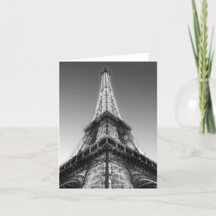 Cartes Pour Fêtes Annuelles Tour Eiffel Paris Noir Blanc Noir