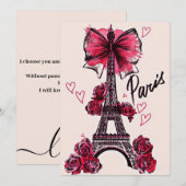 Cartes Pour Fêtes Annuelles Tour Eiffel Vintage (Devant / Derrière)