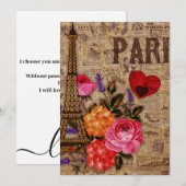 Cartes Pour Fêtes Annuelles Tour Eiffel Vintage Français (Devant / Derrière)