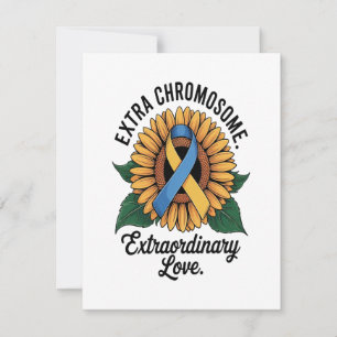 Cartes Pour Fêtes Annuelles Tournesol de sensibilisation au syndrome de Down