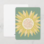 Cartes Pour Fêtes Annuelles Tournesol géant (Devant / Derrière)