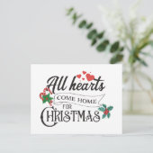 Cartes Pour Fêtes Annuelles Tous les coeurs rentrent à la maison pour Noël (Debout devant)