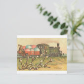 Cartes Pour Fêtes Annuelles Tout à bord ! Le train de Pâques ! (Debout devant)