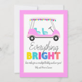 Cartes Pour Fêtes Annuelles Tout Bright Pink Golf Part (Devant)