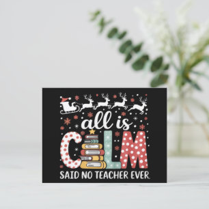 Cartes Pour Fêtes Annuelles Tout Calme Dit Pas De Professeur Noël Crayon Arbre