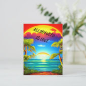 Cartes Pour Fêtes Annuelles Tout ce dont vous avez besoin est l'amour Caraïbes (Debout devant)