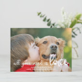 Cartes Pour Fêtes Annuelles Tout Ce Dont Vous Avez Besoin Est Love Paw Custom (Debout devant)
