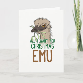 Cartes Pour Fêtes Annuelles Tout Ce Que Je Veux Pour Emu De Noël