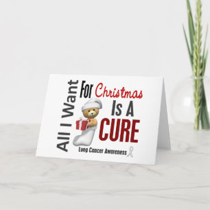 Cartes Pour Fêtes Annuelles Tout Ce Que Je Veux Pour Noël Cancer Du Poumon